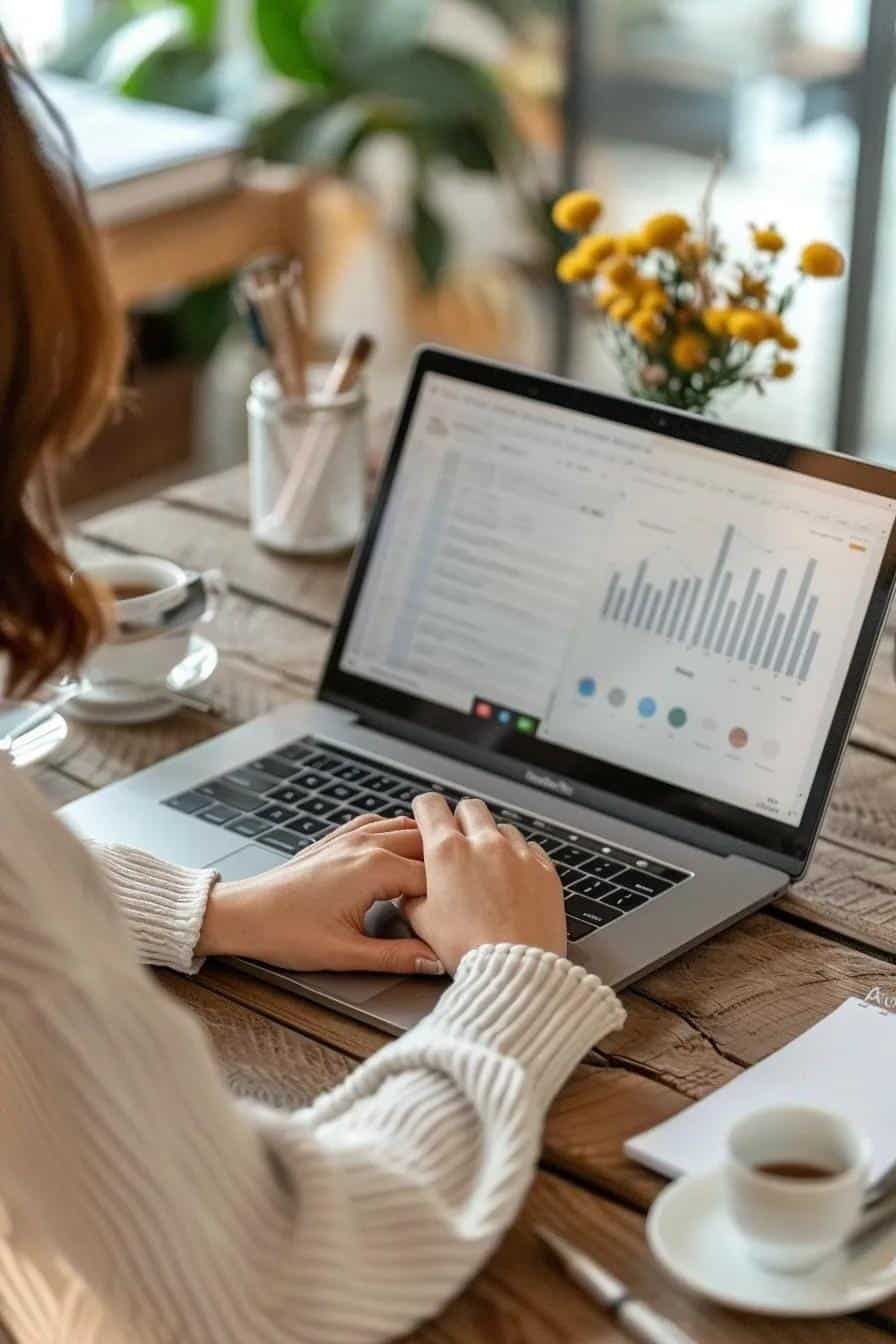 Person reviewing a credit report on a laptop to compare FICO and VantageScore