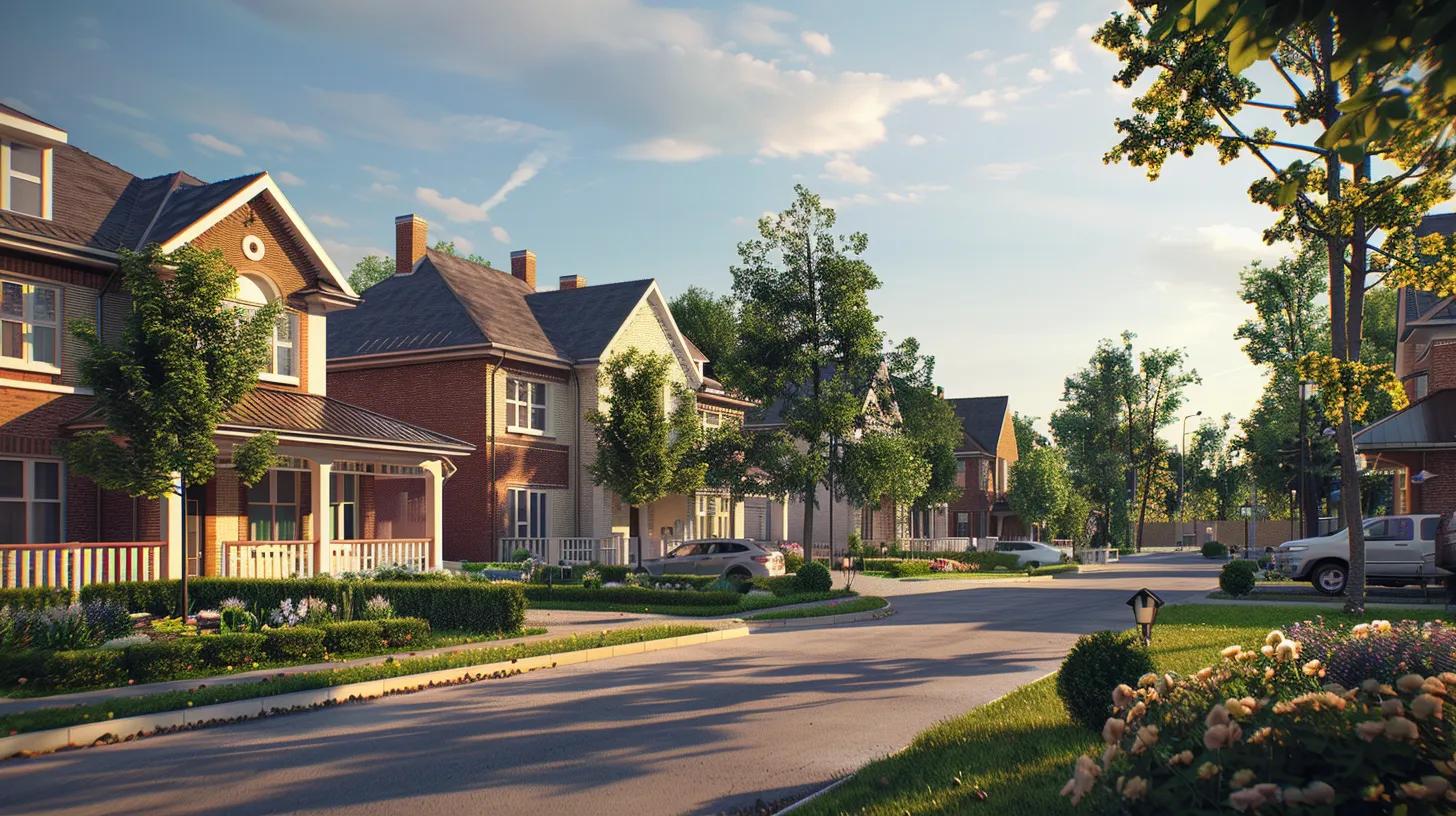 real houses with street no text no lettering